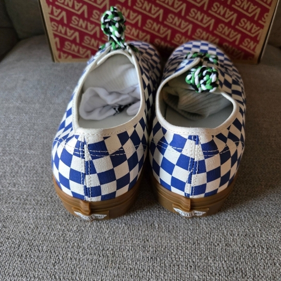 Vans Authentic Men Classic Checkerboard Blue and White New 122024 - Picture 9 of 9
